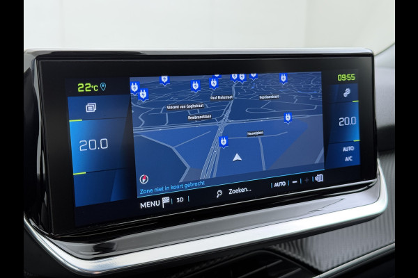 Peugeot e-2008 EV Blue Allure 50kWh SOH 95% 3D-Navi 360°Camera Apple Carplay Android Auto Ecc Cruise Control Regen-Lichtsensor Privacy Glas Lmv Led Isofix Bluetooth Lane Assist USB Origineel Nederlandse Auto