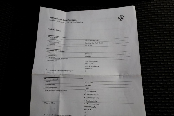 Volkswagen Transporter T6.1 2.0 TDI 150pk DSG- Automaat Lang D.C. Comfortline Airco/Navi 01-2021
