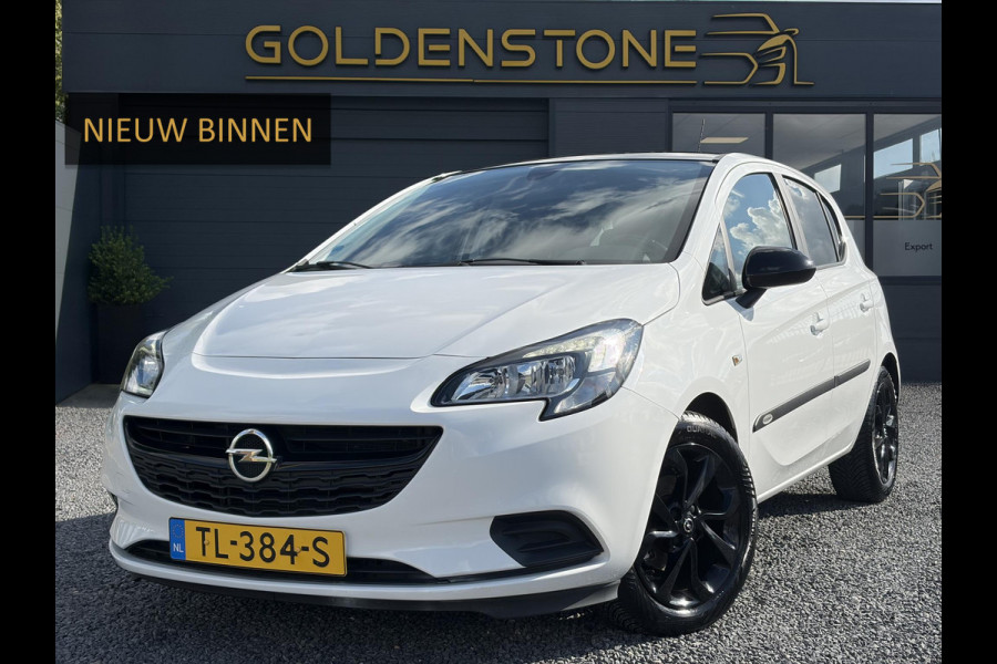 Opel Corsa 1.4 Black Edition Navi,Carplay,Airco,Cruise,Pdc,Weinig km,90pk,5 Deurs,Lm velgen,N.A.P,Zeer Zuinig,Apk tot 08-2027