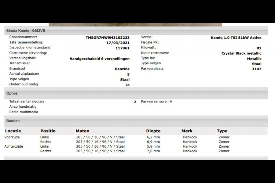 Škoda Kamiq 1.0 TSI 111PK Active / Hoge instap / 6Versn. / Pdc. / Airco / Radio multimedia  / Cruis controle / Apk 03-2027
