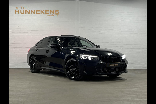 BMW 3-serie 330e M Sport | Open dak | Adapt. cruise | Trekhaak | Head-up | Stoelverwarming | Sfeerverlichting | Carplay | Leder