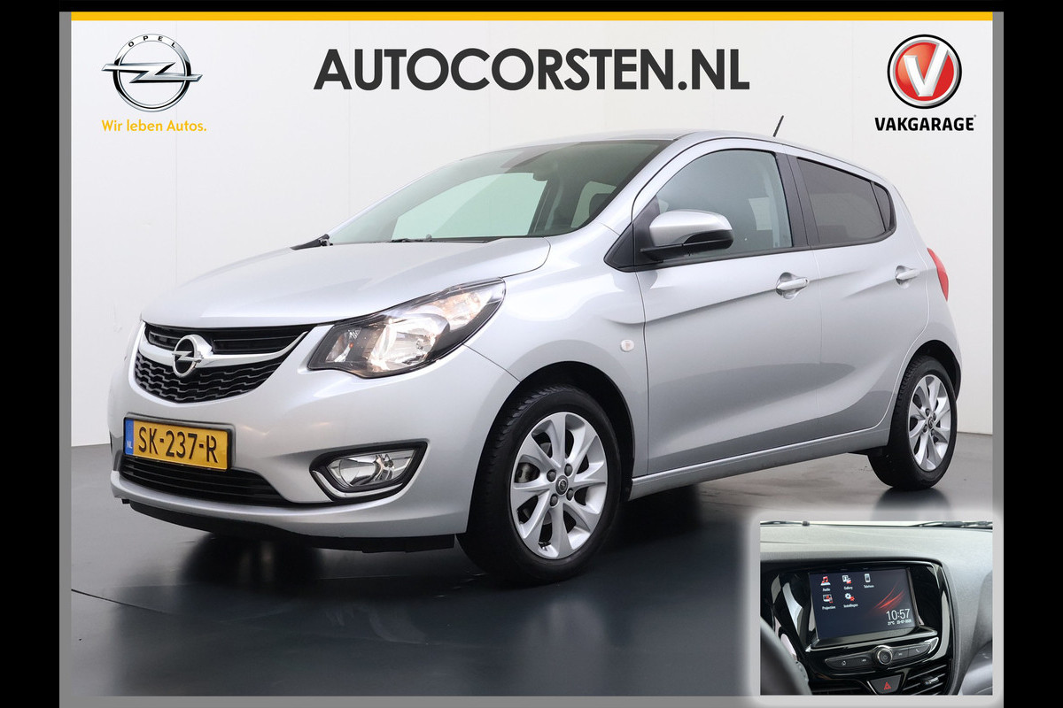 Opel KARL 1.0I 75PK 5Drs Ecc Navi* Apple Carplay Android Auto Pdc Stoel+Stuurverwarming Cruise Control Innovation Isofix Bluetooth Lmv Privacy Glas City Steer ESP Mistlampen Dealeronderhouden 1e Eigenaar Origineel Nederlandse Auto