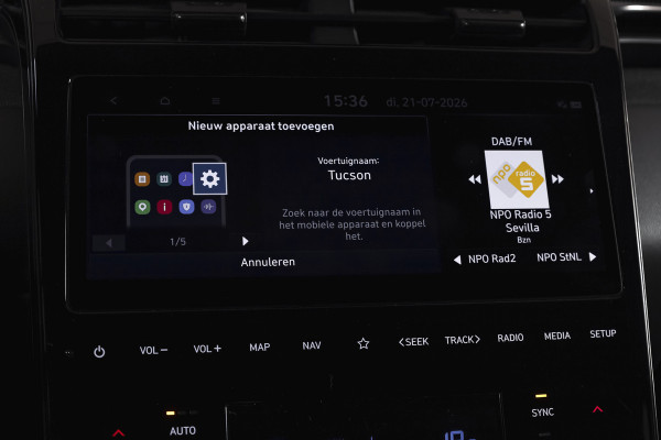 Hyundai Tucson 1.6 T-GDI HEV N Line Sky Orig. NL | S/K-Panodak | Adapt. Cruise | Stoel-+Stuurverw. | PDC | 360 Camera | NAV+App. Connect | ECC | Afn. Trekhaak | LM 19" |