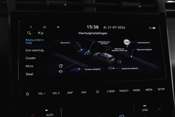Hyundai Tucson 1.6 T-GDI HEV N Line Sky Orig. NL | S/K-Panodak | Adapt. Cruise | Stoel-+Stuurverw. | PDC | 360 Camera | NAV+App. Connect | ECC | Afn. Trekhaak | LM 19" |