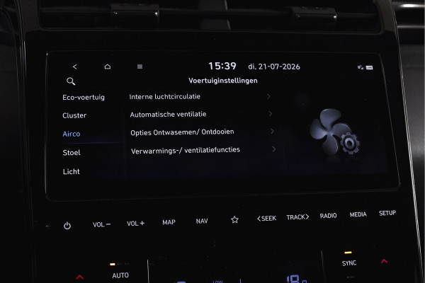 Hyundai Tucson 1.6 T-GDI HEV N Line Sky Orig. NL | S/K-Panodak | Adapt. Cruise | Stoel-+Stuurverw. | PDC | 360 Camera | NAV+App. Connect | ECC | Afn. Trekhaak | LM 19" |
