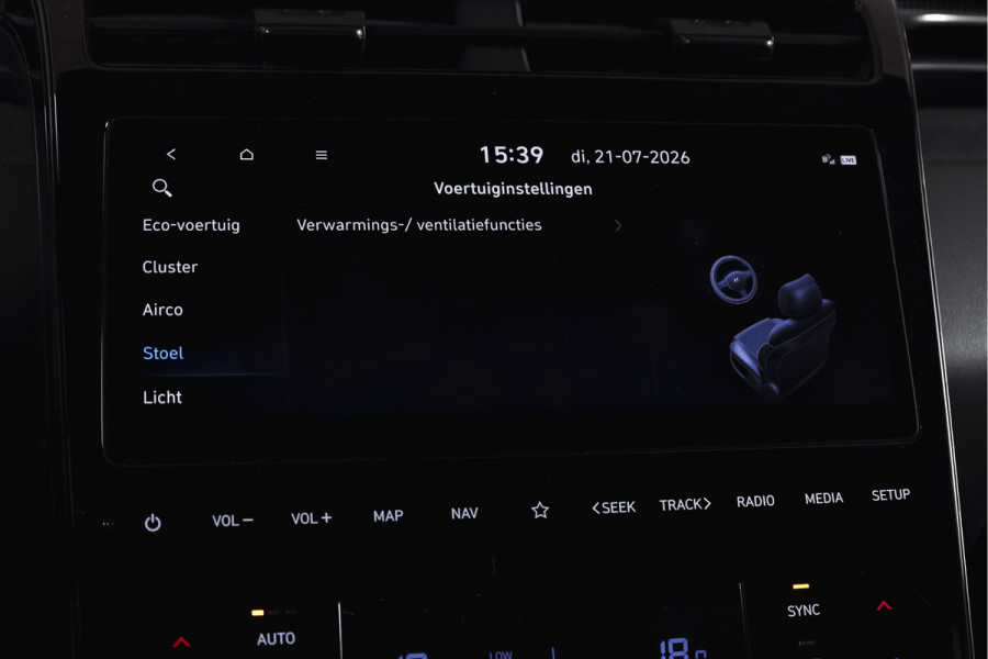 Hyundai Tucson 1.6 T-GDI HEV N Line Sky Orig. NL | S/K-Panodak | Adapt. Cruise | Stoel-+Stuurverw. | PDC | 360 Camera | NAV+App. Connect | ECC | Afn. Trekhaak | LM 19" |