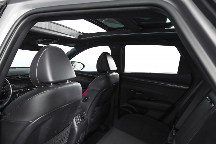 Hyundai Tucson 1.6 T-GDI HEV N Line Sky Orig. NL | S/K-Panodak | Adapt. Cruise | Stoel-+Stuurverw. | PDC | 360 Camera | NAV+App. Connect | ECC | Afn. Trekhaak | LM 19" |