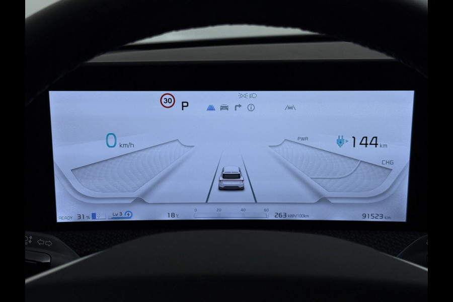 Kia Ev6 Plus 77.4kWh SOH 100% Trekhaak Adap.Cruise Warmtepomp Leder+Ventilatie+Verwarming Meridian®-Surround Verwarmd Stuur+Achterbank N Stoel-Memory Elek.Achterklep Privacy Glas USB Bluetooth DAB ESP Lane Assist 1.600KG Trekgewicht Dealeronderhouden