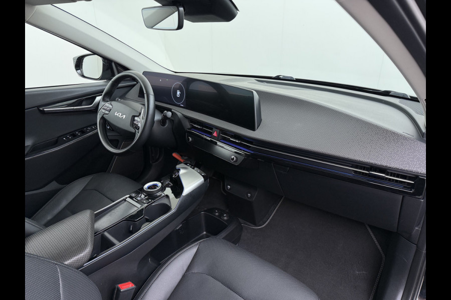 Kia Ev6 Plus 77.4kWh SOH 100% Trekhaak Adap.Cruise Warmtepomp Leder+Ventilatie+Verwarming Meridian®-Surround Verwarmd Stuur+Achterbank N Stoel-Memory Elek.Achterklep Privacy Glas USB Bluetooth DAB ESP Lane Assist 1.600KG Trekgewicht Dealeronderhouden