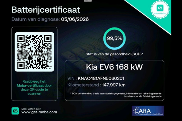 Kia Ev6 GT-Line 77.4 kWh 100% SOH PANO|MEMORY|TREKHAAK