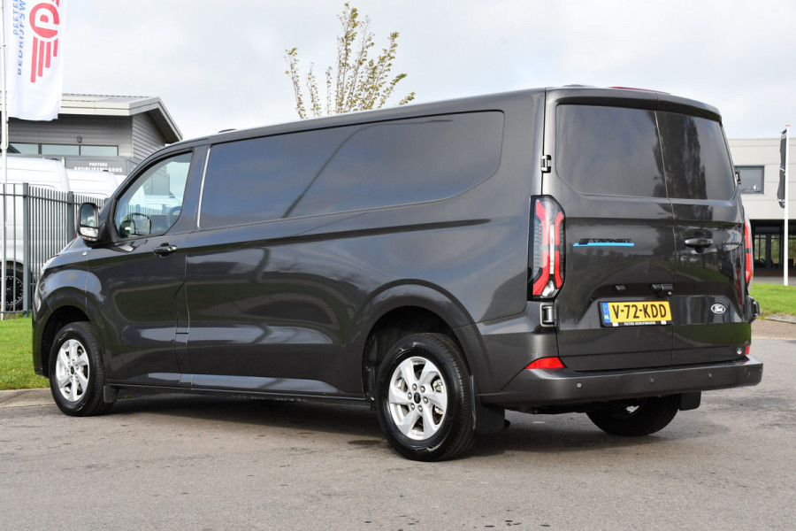 Ford E-Transit Custom 340 L2H1 Limited 65 kWh Virtual, Adaptieve Cruise, Camera, Carplay, Stoelverwarming, LED, 218pk, NAVI, Uniek!