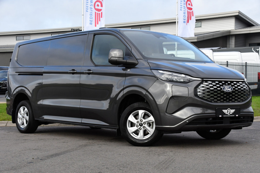 Ford E-Transit Custom 340 L2H1 Limited 65 kWh Virtual, Adaptieve Cruise, Camera, Carplay, Stoelverwarming, LED, 218pk, NAVI, Uniek!