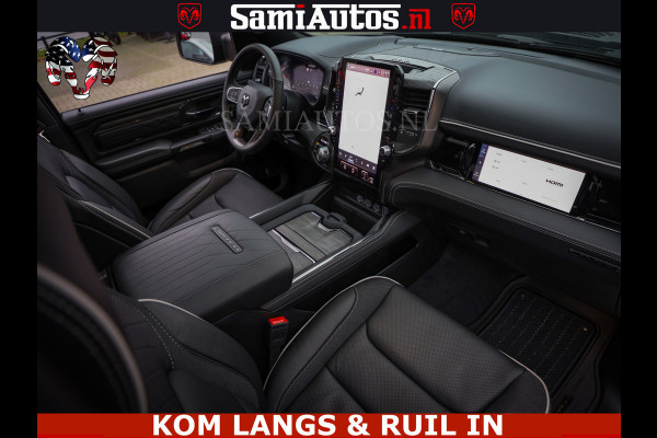 Dodge Ram Limited Night High Output 540HP 706Nm | Massage + Full Option | De Meest Luxe en Volle Pick-Up in zijn Klasse | Comfortabele Dubbele Cabine met Royale 5 Zitplaatsen | BPM vrij | Nu Leverbaar uit Voorraad | Voorraad Nr 2300 - 7689 | De specialist in Amerikaanse pick‑ups in Nederland en Europa.