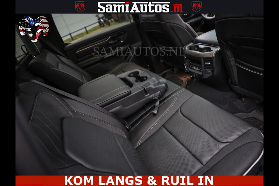 Dodge Ram Limited Night High Output 540HP 706Nm | Massage + Full Option | De Meest Luxe en Volle Pick-Up in zijn Klasse | Comfortabele Dubbele Cabine met Royale 5 Zitplaatsen | BPM vrij | Nu Leverbaar uit Voorraad | Voorraad Nr 2300 - 7689 | De specialist in Amerikaanse pick‑ups in Nederland en Europa.