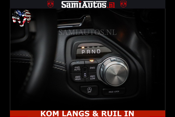 Dodge Ram Limited Night High Output 540HP 706Nm | Massage + Full Option | De Meest Luxe en Volle Pick-Up in zijn Klasse | Comfortabele Dubbele Cabine met Royale 5 Zitplaatsen | BPM vrij | Nu Leverbaar uit Voorraad | Voorraad Nr 2300 - 7689 | De specialist in Amerikaanse pick‑ups in Nederland en Europa.