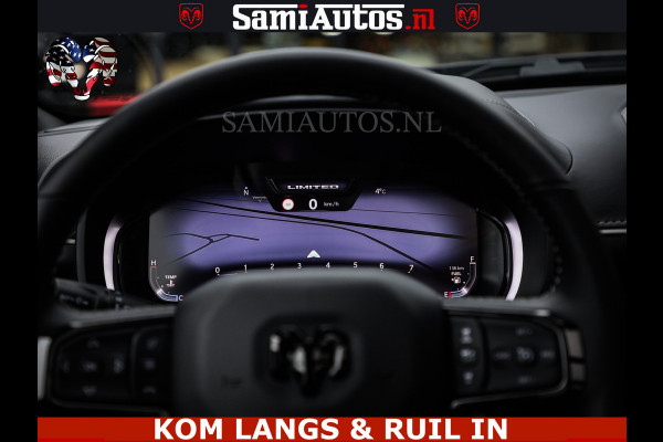 Dodge Ram Limited Night High Output 540HP 706Nm | Massage + Full Option | De Meest Luxe en Volle Pick-Up in zijn Klasse | Comfortabele Dubbele Cabine met Royale 5 Zitplaatsen | BPM vrij | Nu Leverbaar uit Voorraad | Voorraad Nr 2300 - 7689 | De specialist in Amerikaanse pick‑ups in Nederland en Europa.