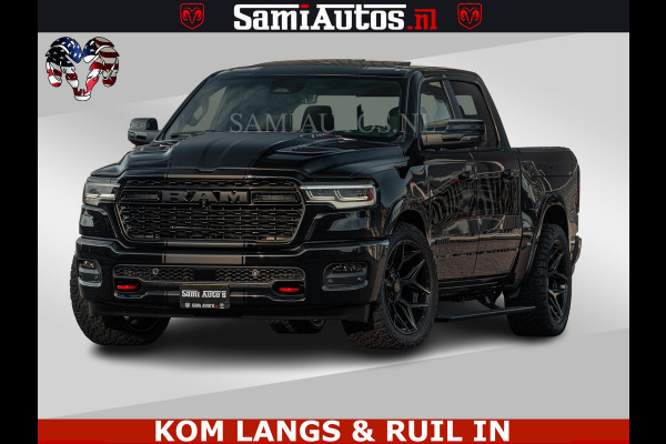 Dodge Ram Limited H.O 540PK 706Nm | Massage + Full Option | De Meest Luxe en Volle Pick-Up in zijn Klasse | Comfortabele Dubbele Cabine met Royale 5 Zitplaatsen | BPM vrij | Nu Leverbaar uit Voorraad | Voorraad Nr 2326 - 5169 | De specialist in Amerikaanse pick‑ups in Nederland en Europa.
