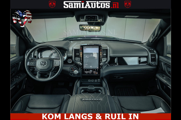 Dodge Ram Limited H.O 540PK 706Nm | Massage + Full Option | De Meest Luxe en Volle Pick-Up in zijn Klasse | Comfortabele Dubbele Cabine met Royale 5 Zitplaatsen | BPM vrij | Nu Leverbaar uit Voorraad | Voorraad Nr 2326 - 5169 | De specialist in Amerikaanse pick‑ups in Nederland en Europa.