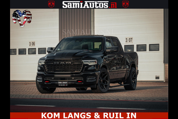 Dodge Ram Limited H.O 540PK 706Nm | Massage + Full Option | De Meest Luxe en Volle Pick-Up in zijn Klasse | Comfortabele Dubbele Cabine met Royale 5 Zitplaatsen | BPM vrij | Nu Leverbaar uit Voorraad | Voorraad Nr 2326 - 5169 | De specialist in Amerikaanse pick‑ups in Nederland en Europa.