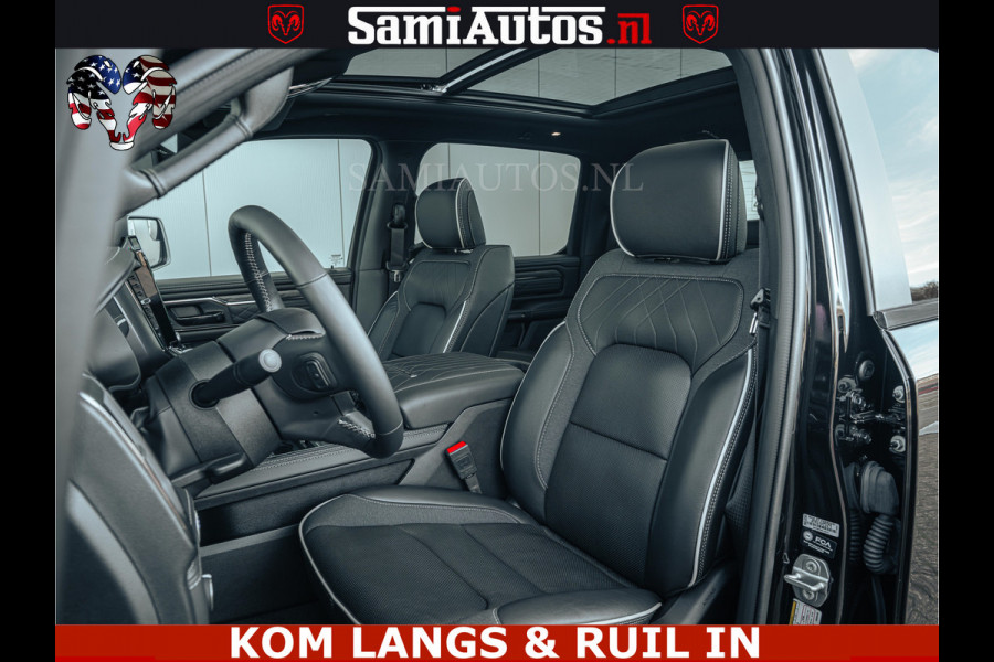 Dodge Ram Limited H.O 540PK 706Nm | Massage + Full Option | De Meest Luxe en Volle Pick-Up in zijn Klasse | Comfortabele Dubbele Cabine met Royale 5 Zitplaatsen | BPM vrij | Nu Leverbaar uit Voorraad | Voorraad Nr 2326 - 5169 | De specialist in Amerikaanse pick‑ups in Nederland en Europa.