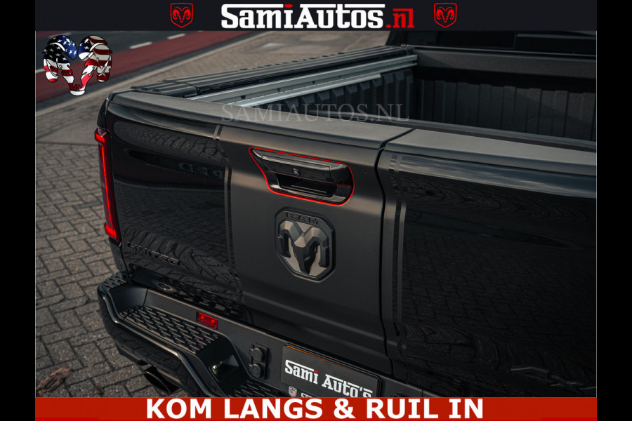 Dodge Ram Limited H.O 540PK 706Nm | Massage + Full Option | De Meest Luxe en Volle Pick-Up in zijn Klasse | Comfortabele Dubbele Cabine met Royale 5 Zitplaatsen | BPM vrij | Nu Leverbaar uit Voorraad | Voorraad Nr 2326 - 5169 | De specialist in Amerikaanse pick‑ups in Nederland en Europa.