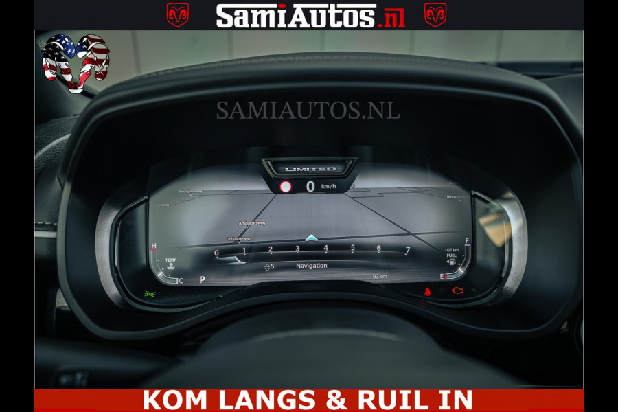 Dodge Ram Limited H.O 540PK 706Nm | Massage + Full Option | De Meest Luxe en Volle Pick-Up in zijn Klasse | Comfortabele Dubbele Cabine met Royale 5 Zitplaatsen | BPM vrij | Nu Leverbaar uit Voorraad | Voorraad Nr 2326 - 5169 | De specialist in Amerikaanse pick‑ups in Nederland en Europa.