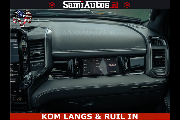 Dodge Ram Limited H.O 540PK 706Nm | Massage + Full Option | De Meest Luxe en Volle Pick-Up in zijn Klasse | Comfortabele Dubbele Cabine met Royale 5 Zitplaatsen | BPM vrij | Nu Leverbaar uit Voorraad | Voorraad Nr 2326 - 5169 | De specialist in Amerikaanse pick‑ups in Nederland en Europa.
