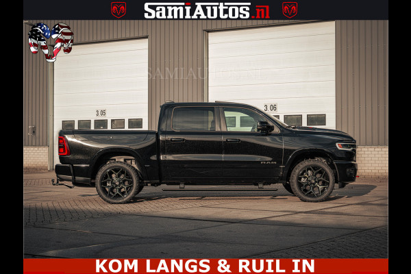 Dodge Ram Limited H.O 540PK 706Nm | Massage + Full Option | De Meest Luxe en Volle Pick-Up in zijn Klasse | Comfortabele Dubbele Cabine met Royale 5 Zitplaatsen | BPM vrij | Nu Leverbaar uit Voorraad | Voorraad Nr 2326 - 5169 | De specialist in Amerikaanse pick‑ups in Nederland en Europa.