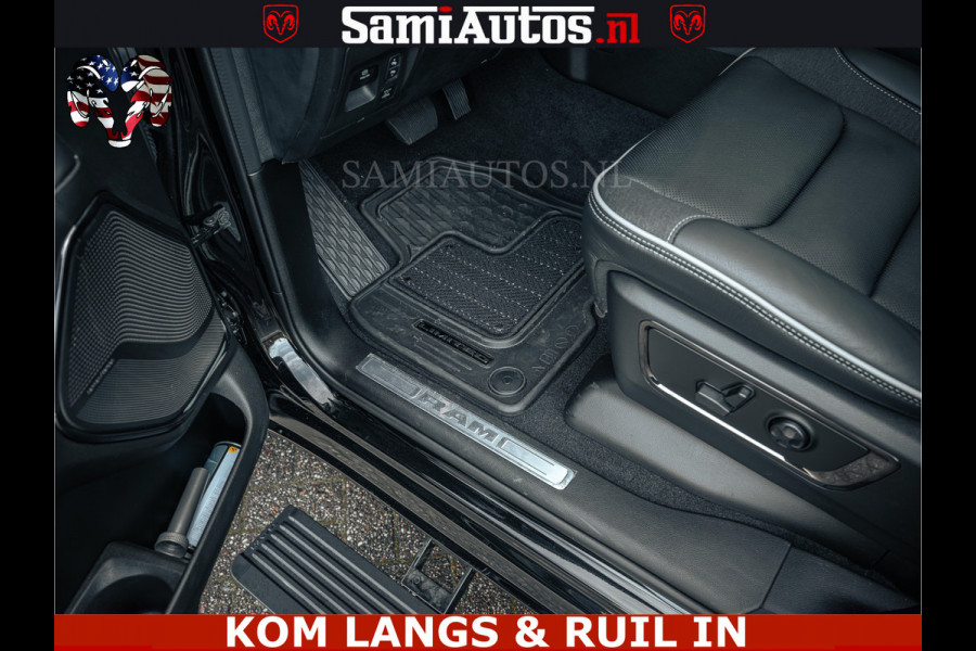Dodge Ram Limited H.O 540PK 706Nm | Massage + Full Option | De Meest Luxe en Volle Pick-Up in zijn Klasse | Comfortabele Dubbele Cabine met Royale 5 Zitplaatsen | BPM vrij | Nu Leverbaar uit Voorraad | Voorraad Nr 2326 - 5169 | De specialist in Amerikaanse pick‑ups in Nederland en Europa.