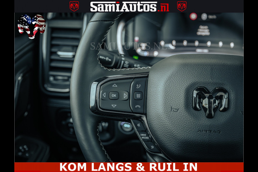 Dodge Ram Limited H.O 540PK 706Nm | Massage + Full Option | De Meest Luxe en Volle Pick-Up in zijn Klasse | Comfortabele Dubbele Cabine met Royale 5 Zitplaatsen | BPM vrij | Nu Leverbaar uit Voorraad | Voorraad Nr 2326 - 5169 | De specialist in Amerikaanse pick‑ups in Nederland en Europa.