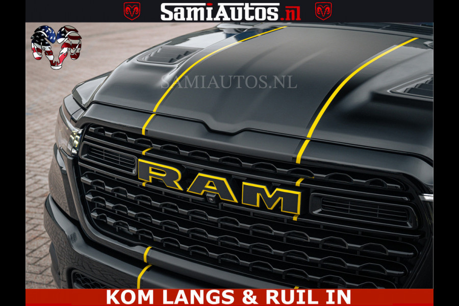 Dodge Ram LIMITED NIGHT H.O 540HP 706Nm | Massage + Full Option | De Meest Luxe en Volle Pick-Up in zijn Klasse | Comfortabele Dubbele Cabine met Royale 5 Zitplaatsen | BPM vrij | Nu Leverbaar uit Voorraad | Voorraad Nr 2370 - 5411 | De specialist in Amerikaanse pick‑ups in Nederland en Europa.