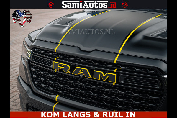 Dodge Ram LIMITED NIGHT H.O 540HP 706Nm | Massage + Full Option | De Meest Luxe en Volle Pick-Up in zijn Klasse | Comfortabele Dubbele Cabine met Royale 5 Zitplaatsen | BPM vrij | Nu Leverbaar uit Voorraad | Voorraad Nr 2370 - 5411 | De specialist in Amerikaanse pick‑ups in Nederland en Europa.
