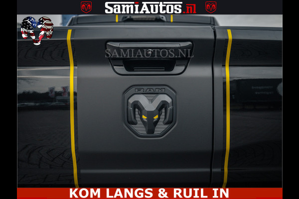 Dodge Ram LIMITED NIGHT H.O 540HP 706Nm | Massage + Full Option | De Meest Luxe en Volle Pick-Up in zijn Klasse | Comfortabele Dubbele Cabine met Royale 5 Zitplaatsen | BPM vrij | Nu Leverbaar uit Voorraad | Voorraad Nr 2370 - 5411 | De specialist in Amerikaanse pick‑ups in Nederland en Europa.