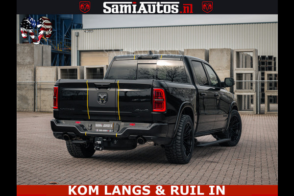Dodge Ram LIMITED NIGHT H.O 540HP 706Nm | Massage + Full Option | De Meest Luxe en Volle Pick-Up in zijn Klasse | Comfortabele Dubbele Cabine met Royale 5 Zitplaatsen | BPM vrij | Nu Leverbaar uit Voorraad | Voorraad Nr 2370 - 5411 | De specialist in Amerikaanse pick‑ups in Nederland en Europa.