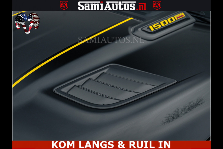 Dodge Ram LIMITED NIGHT H.O 540HP 706Nm | Massage + Full Option | De Meest Luxe en Volle Pick-Up in zijn Klasse | Comfortabele Dubbele Cabine met Royale 5 Zitplaatsen | BPM vrij | Nu Leverbaar uit Voorraad | Voorraad Nr 2370 - 5411 | De specialist in Amerikaanse pick‑ups in Nederland en Europa.
