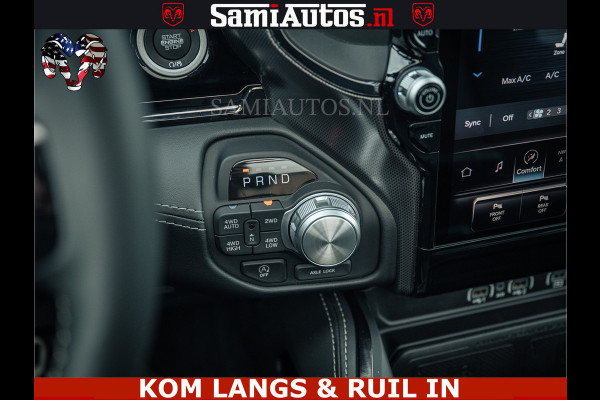 Dodge Ram LIMITED NIGHT H.O 540HP 706Nm | Massage + Full Option | De Meest Luxe en Volle Pick-Up in zijn Klasse | Comfortabele Dubbele Cabine met Royale 5 Zitplaatsen | BPM vrij | Nu Leverbaar uit Voorraad | Voorraad Nr 2370 - 5411 | De specialist in Amerikaanse pick‑ups in Nederland en Europa.