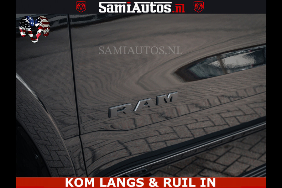 Dodge Ram LIMITED NIGHT H.O 540HP 706Nm | Massage + Full Option | De Meest Luxe en Volle Pick-Up in zijn Klasse | Comfortabele Dubbele Cabine met Royale 5 Zitplaatsen | BPM vrij | Nu Leverbaar uit Voorraad | Voorraad Nr 2370 - 5411 | De specialist in Amerikaanse pick‑ups in Nederland en Europa.