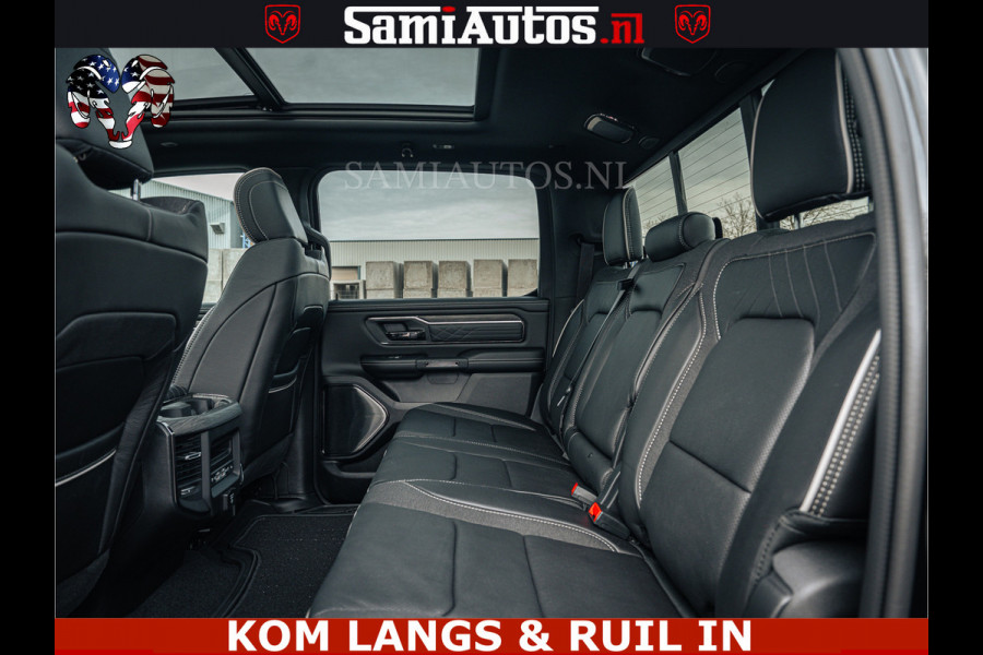 Dodge Ram LIMITED NIGHT H.O 540HP 706Nm | Massage + Full Option | De Meest Luxe en Volle Pick-Up in zijn Klasse | Comfortabele Dubbele Cabine met Royale 5 Zitplaatsen | BPM vrij | Nu Leverbaar uit Voorraad | Voorraad Nr 2370 - 5411 | De specialist in Amerikaanse pick‑ups in Nederland en Europa.