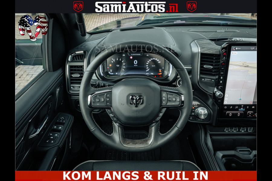 Dodge Ram LIMITED NIGHT H.O 540HP 706Nm | Massage + Full Option | De Meest Luxe en Volle Pick-Up in zijn Klasse | Comfortabele Dubbele Cabine met Royale 5 Zitplaatsen | BPM vrij | Nu Leverbaar uit Voorraad | Voorraad Nr 2370 - 5411 | De specialist in Amerikaanse pick‑ups in Nederland en Europa.