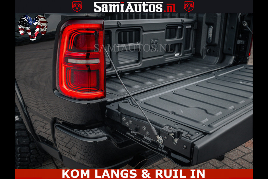 Dodge Ram LIMITED NIGHT H.O 540HP 706Nm | Massage + Full Option | De Meest Luxe en Volle Pick-Up in zijn Klasse | Comfortabele Dubbele Cabine met Royale 5 Zitplaatsen | BPM vrij | Nu Leverbaar uit Voorraad | Voorraad Nr 2370 - 5411 | De specialist in Amerikaanse pick‑ups in Nederland en Europa.