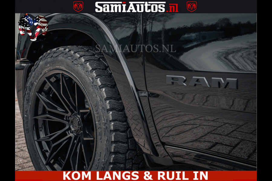 Dodge Ram LIMITED NIGHT H.O 540HP 706Nm | Massage + Full Option | De Meest Luxe en Volle Pick-Up in zijn Klasse | Comfortabele Dubbele Cabine met Royale 5 Zitplaatsen | BPM vrij | Nu Leverbaar uit Voorraad | Voorraad Nr 2370 - 5411 | De specialist in Amerikaanse pick‑ups in Nederland en Europa.