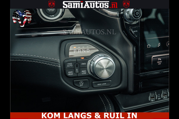 Dodge Ram LIMITED NIGHT H.O 540HP 706Nm | Massage + Full Option | De Meest Luxe en Volle Pick-Up in zijn Klasse | Comfortabele Dubbele Cabine met Royale 5 Zitplaatsen | BPM vrij | Nu Leverbaar uit Voorraad | Voorraad Nr 2370 - 5411 | De specialist in Amerikaanse pick‑ups in Nederland en Europa.