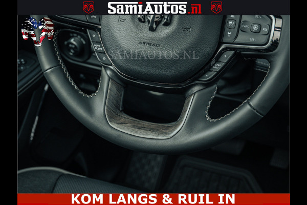 Dodge Ram LIMITED NIGHT H.O 540HP 706Nm | Massage + Full Option | De Meest Luxe en Volle Pick-Up in zijn Klasse | Comfortabele Dubbele Cabine met Royale 5 Zitplaatsen | BPM vrij | Nu Leverbaar uit Voorraad | Voorraad Nr 2370 - 5411 | De specialist in Amerikaanse pick‑ups in Nederland en Europa.