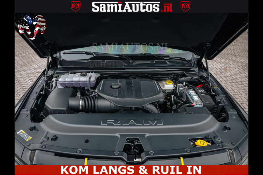 Dodge Ram LIMITED NIGHT H.O 540HP 706Nm | Massage + Full Option | De Meest Luxe en Volle Pick-Up in zijn Klasse | Comfortabele Dubbele Cabine met Royale 5 Zitplaatsen | BPM vrij | Nu Leverbaar uit Voorraad | Voorraad Nr 2370 - 5411 | De specialist in Amerikaanse pick‑ups in Nederland en Europa.