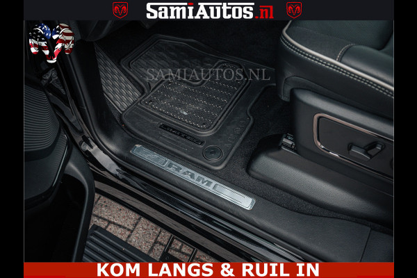 Dodge Ram LIMITED NIGHT H.O 540HP 706Nm | Massage + Full Option | De Meest Luxe en Volle Pick-Up in zijn Klasse | Comfortabele Dubbele Cabine met Royale 5 Zitplaatsen | BPM vrij | Nu Leverbaar uit Voorraad | Voorraad Nr 2370 - 5411 | De specialist in Amerikaanse pick‑ups in Nederland en Europa.