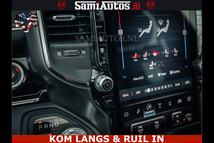 Dodge Ram LIMITED NIGHT H.O 540HP 706Nm | Massage + Full Option | De Meest Luxe en Volle Pick-Up in zijn Klasse | Comfortabele Dubbele Cabine met Royale 5 Zitplaatsen | BPM vrij | Nu Leverbaar uit Voorraad | Voorraad Nr 2370 - 5411 | De specialist in Amerikaanse pick‑ups in Nederland en Europa.