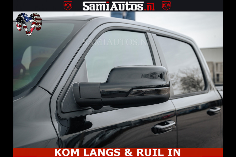 Dodge Ram LIMITED NIGHT H.O 540HP 706Nm | Massage + Full Option | De Meest Luxe en Volle Pick-Up in zijn Klasse | Comfortabele Dubbele Cabine met Royale 5 Zitplaatsen | BPM vrij | Nu Leverbaar uit Voorraad | Voorraad Nr 2370 - 5411 | De specialist in Amerikaanse pick‑ups in Nederland en Europa.