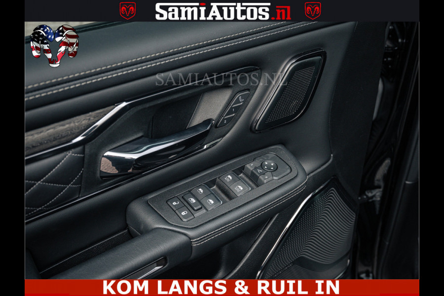 Dodge Ram LIMITED NIGHT H.O 540HP 706Nm | Massage + Full Option | De Meest Luxe en Volle Pick-Up in zijn Klasse | Comfortabele Dubbele Cabine met Royale 5 Zitplaatsen | BPM vrij | Nu Leverbaar uit Voorraad | Voorraad Nr 2370 - 5411 | De specialist in Amerikaanse pick‑ups in Nederland en Europa.