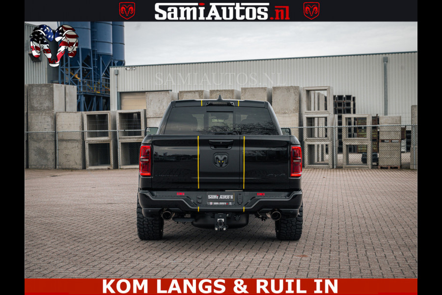 Dodge Ram LIMITED NIGHT H.O 540HP 706Nm | Massage + Full Option | De Meest Luxe en Volle Pick-Up in zijn Klasse | Comfortabele Dubbele Cabine met Royale 5 Zitplaatsen | BPM vrij | Nu Leverbaar uit Voorraad | Voorraad Nr 2370 - 5411 | De specialist in Amerikaanse pick‑ups in Nederland en Europa.