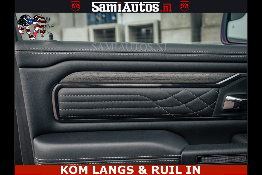 Dodge Ram LIMITED NIGHT H.O 540HP 706Nm | Massage + Full Option | De Meest Luxe en Volle Pick-Up in zijn Klasse | Comfortabele Dubbele Cabine met Royale 5 Zitplaatsen | BPM vrij | Nu Leverbaar uit Voorraad | Voorraad Nr 2370 - 5411 | De specialist in Amerikaanse pick‑ups in Nederland en Europa.